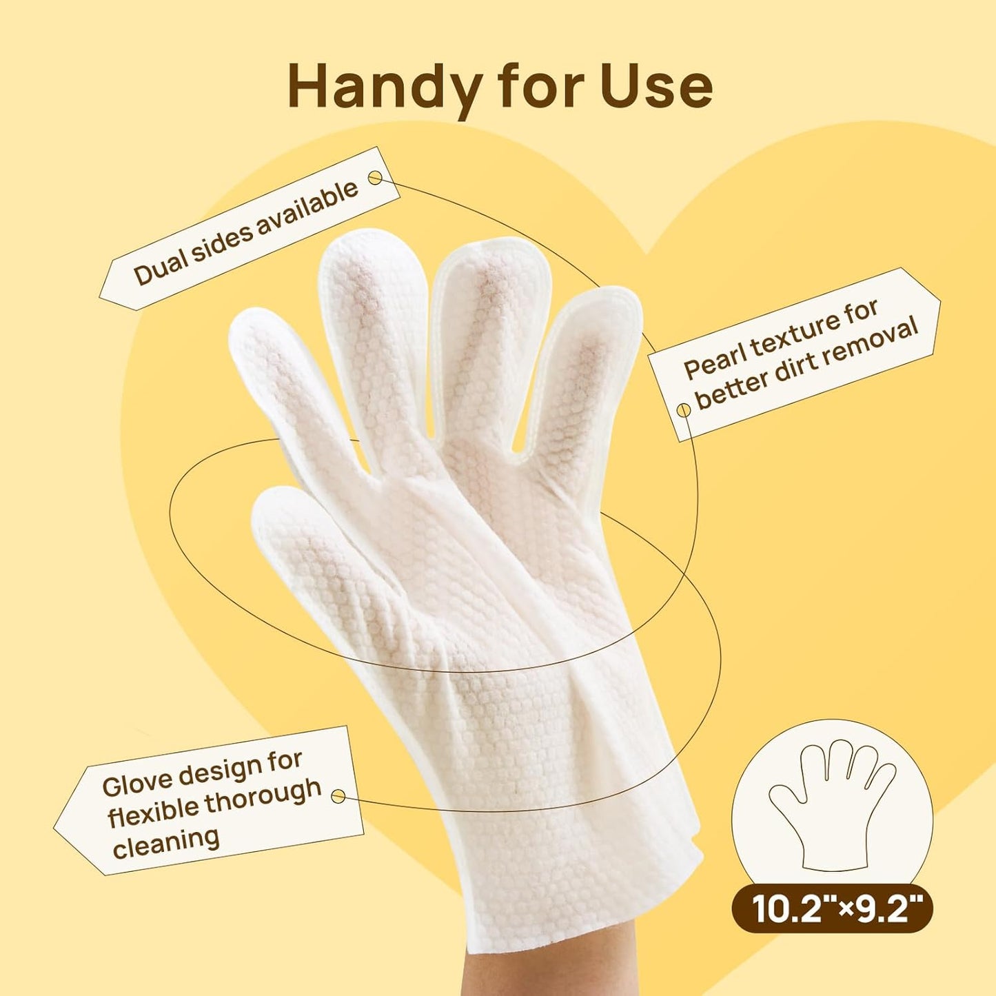 Cleaning Deodorizing Glove Wipes for Dog