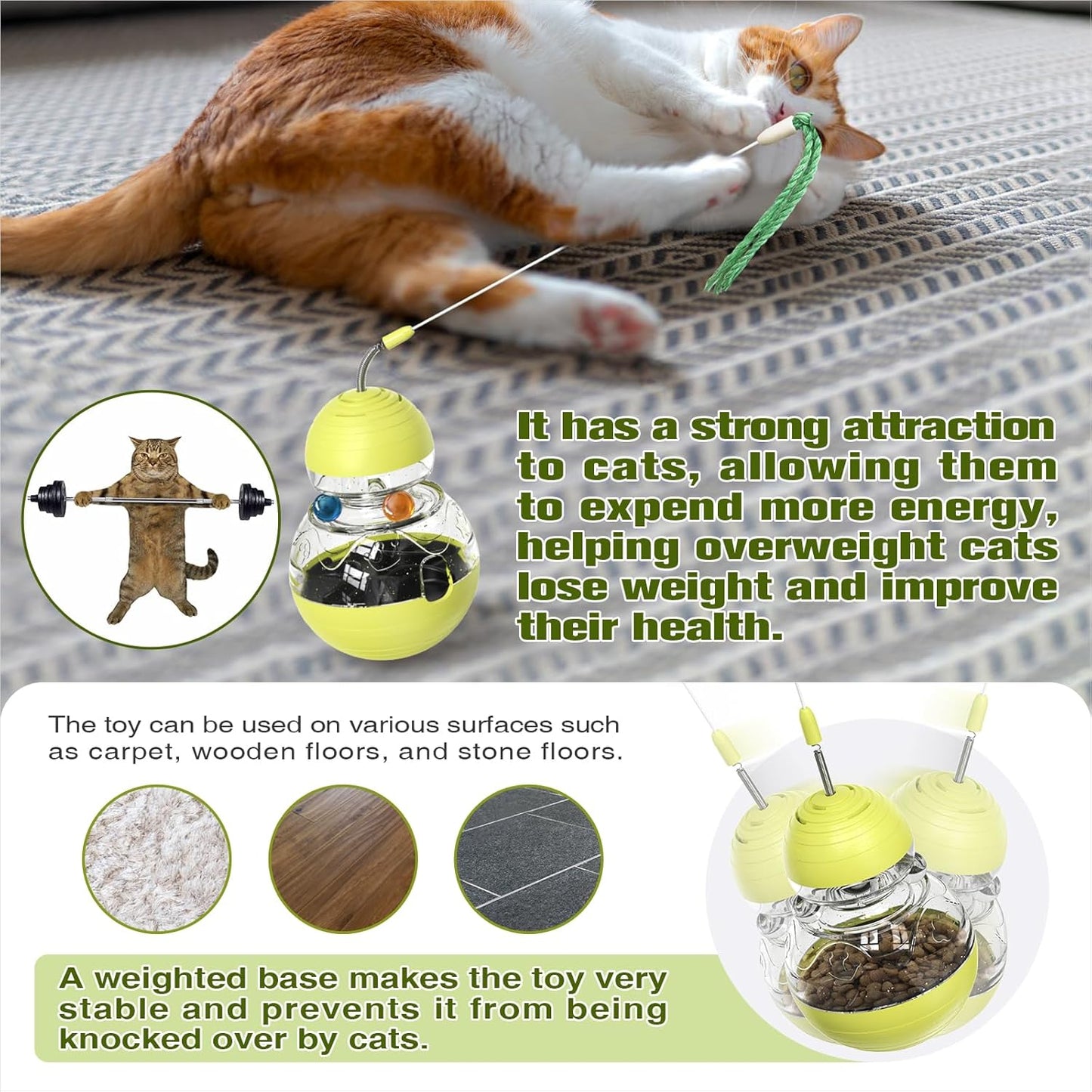Cat Toy for Indoor Cats Wobble Treat