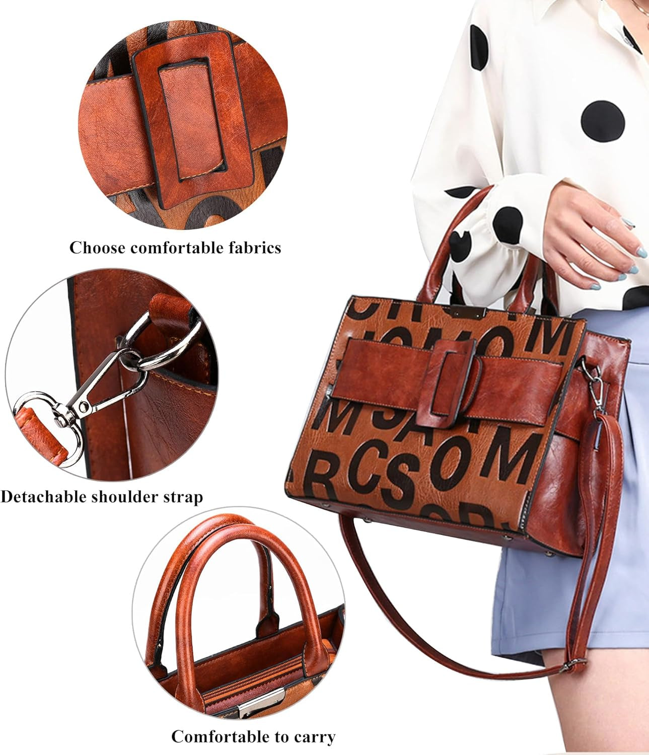 Women'S Crocodile Pattern Satchel bag