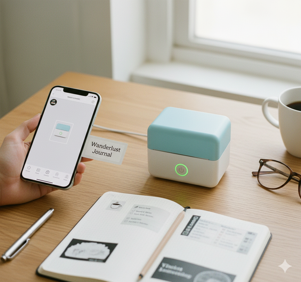 Mini Bluetooth Thermal Printer – Inkless Portable Photo