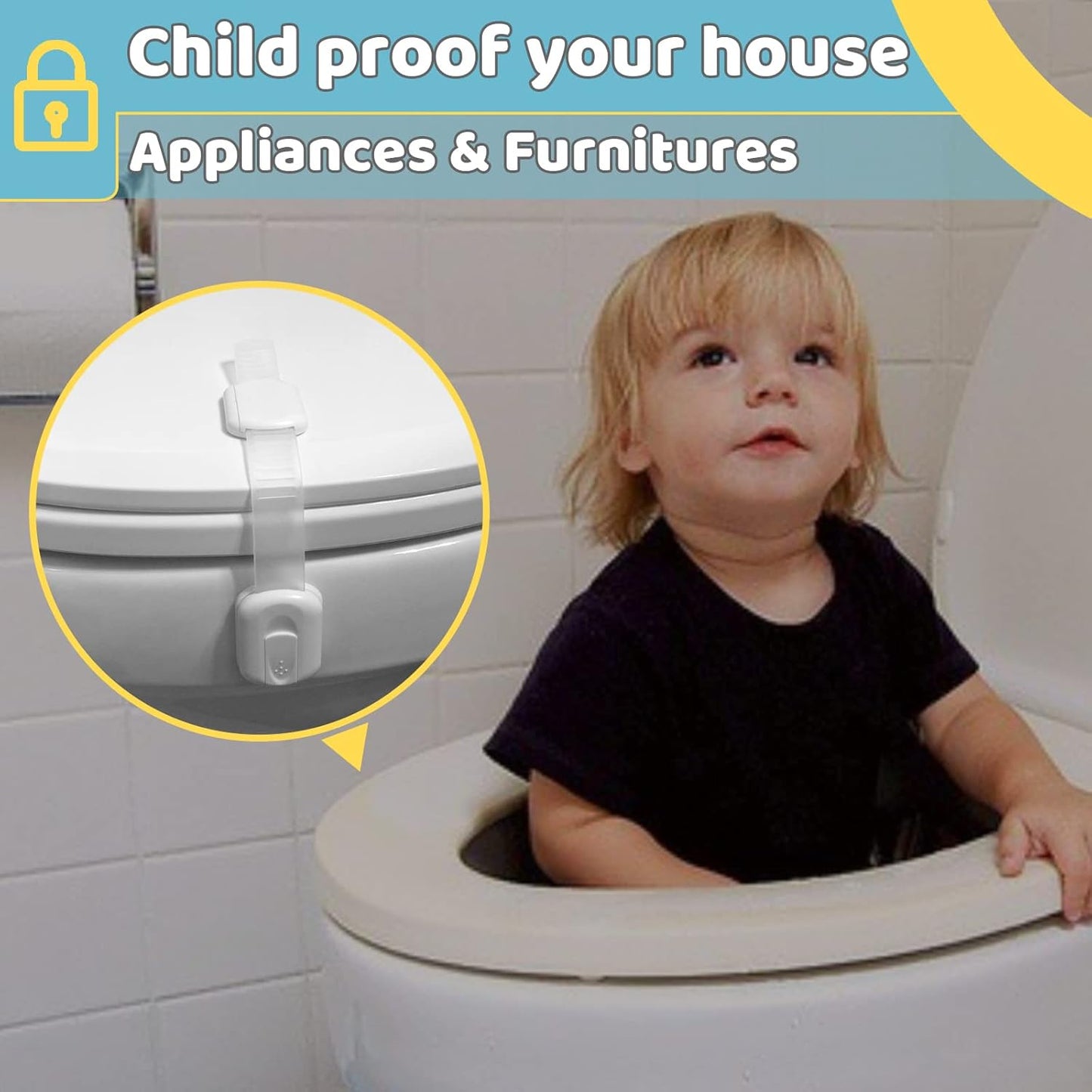 14Pack Child Proof Cabinet Lock for Baby