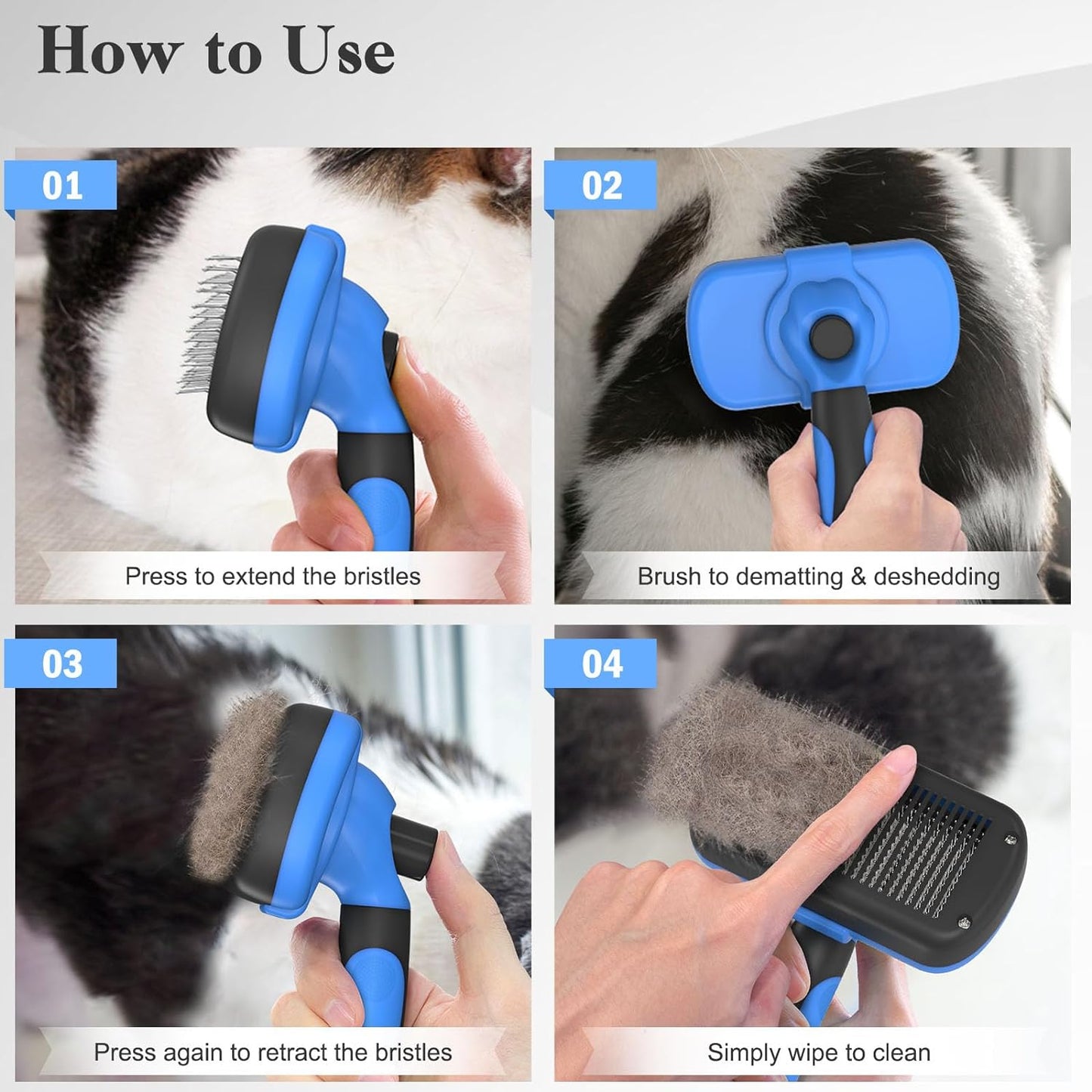 Self Cleaning Slicker Brush Skin Friendly