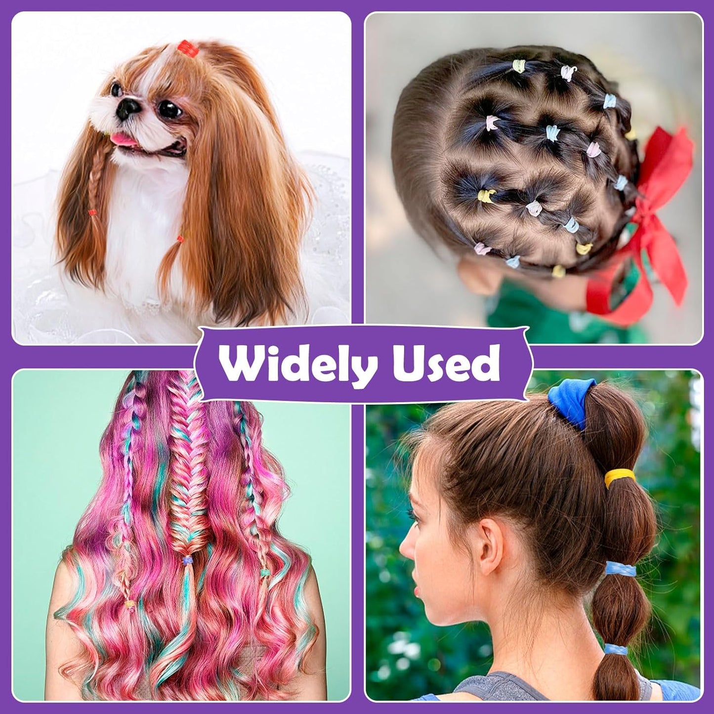 32 Colors Small Hair Rubber Bands with16