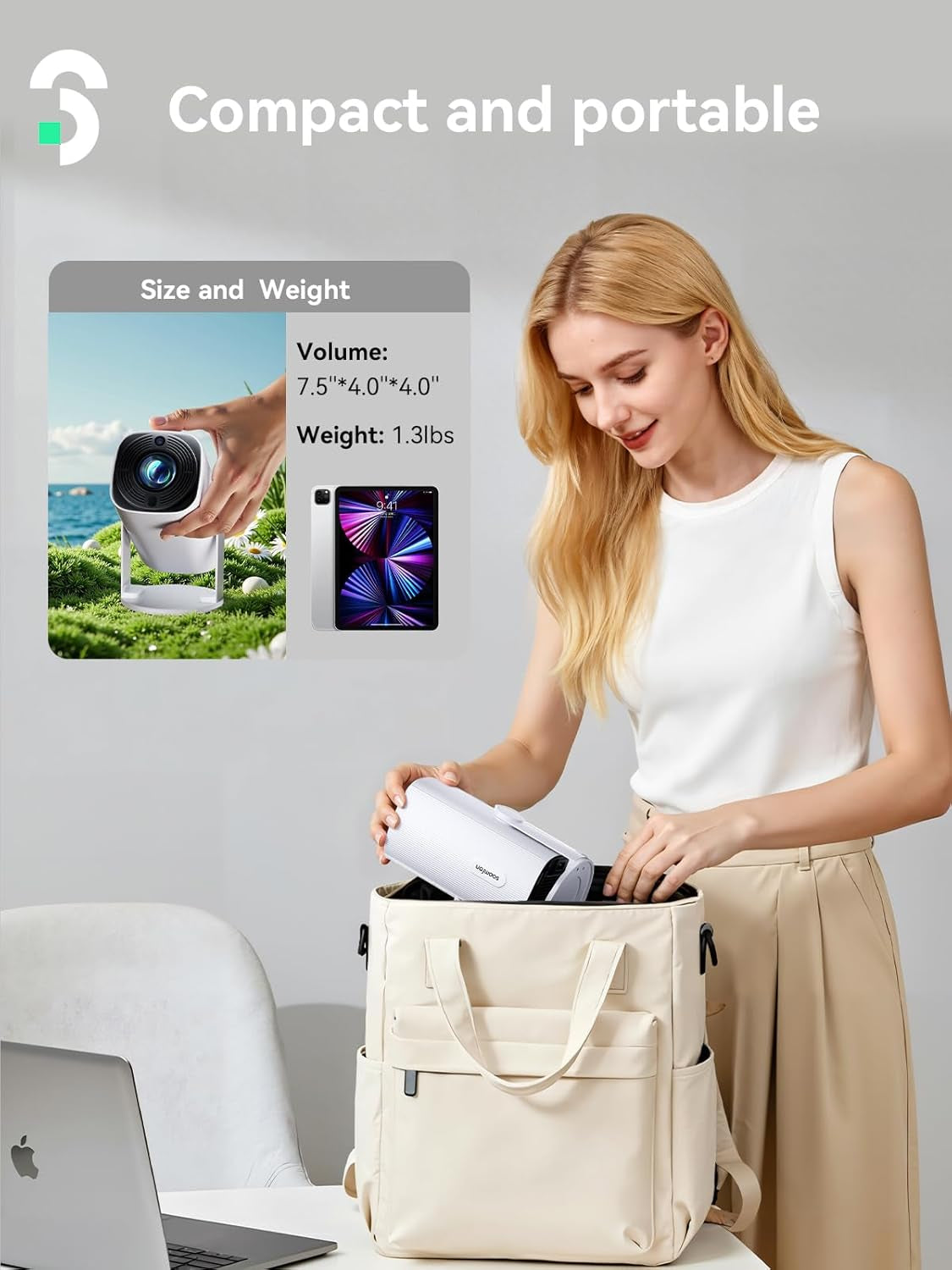 Mini Projector 1080P Support - Portable