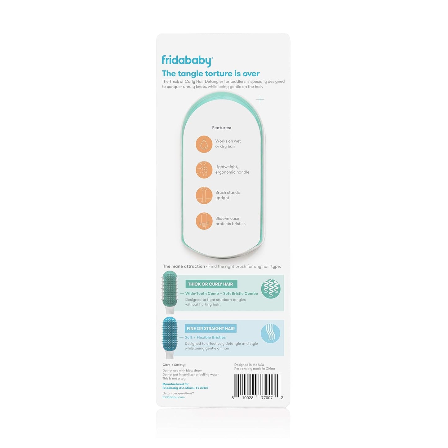 Detangling Hairbrush for Thick or Curly
