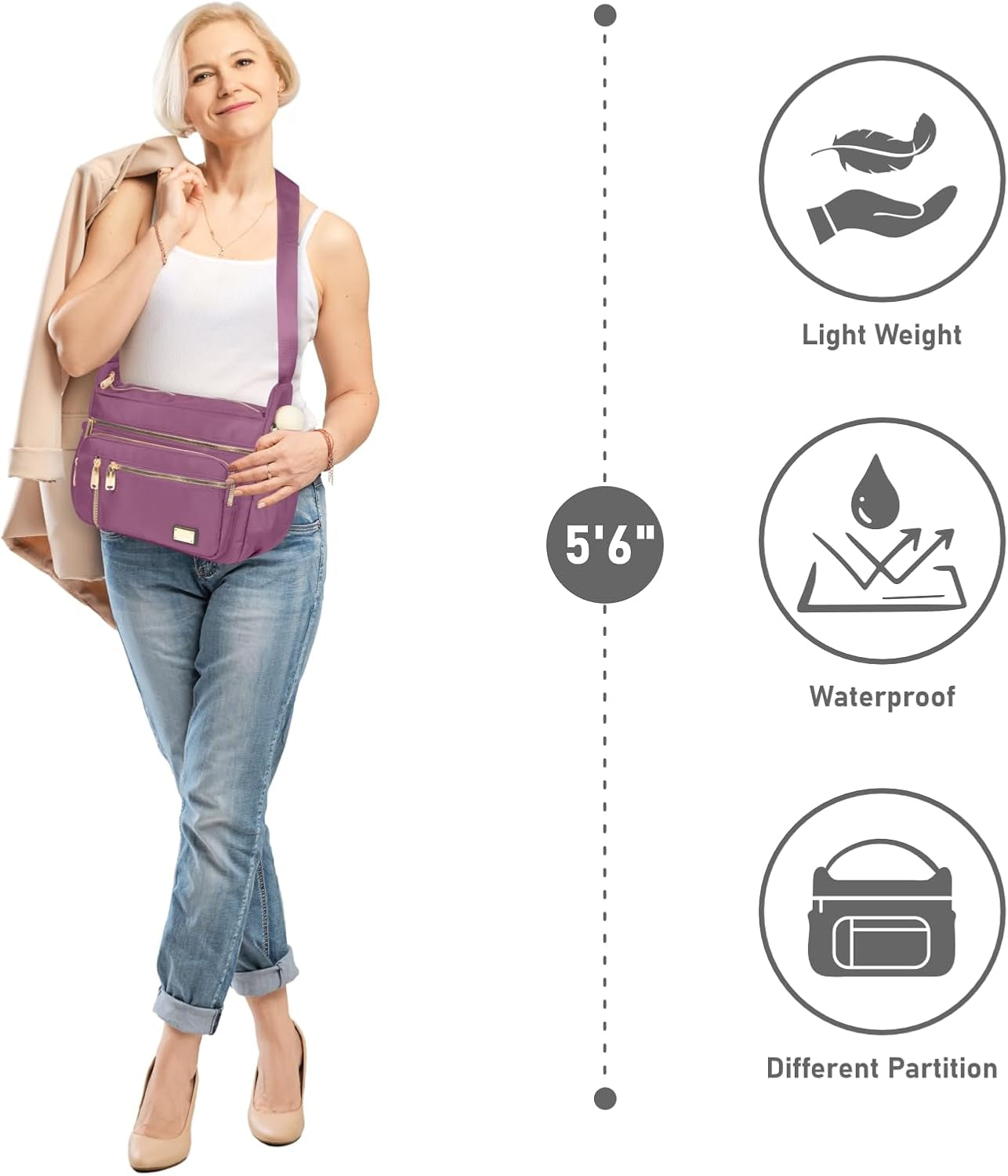 Crossbody Bag for Women, Shoulder Purse