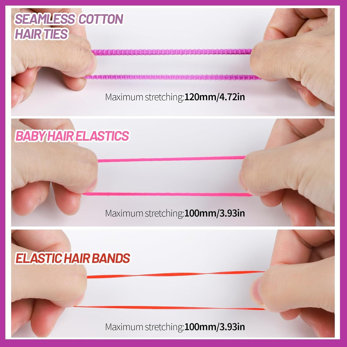 Elastic Hair Ties, Hair Accessories for Girls, Colorful Baby Elastic Hair Bands Set Rubber Bands for Hair with Hair Clips