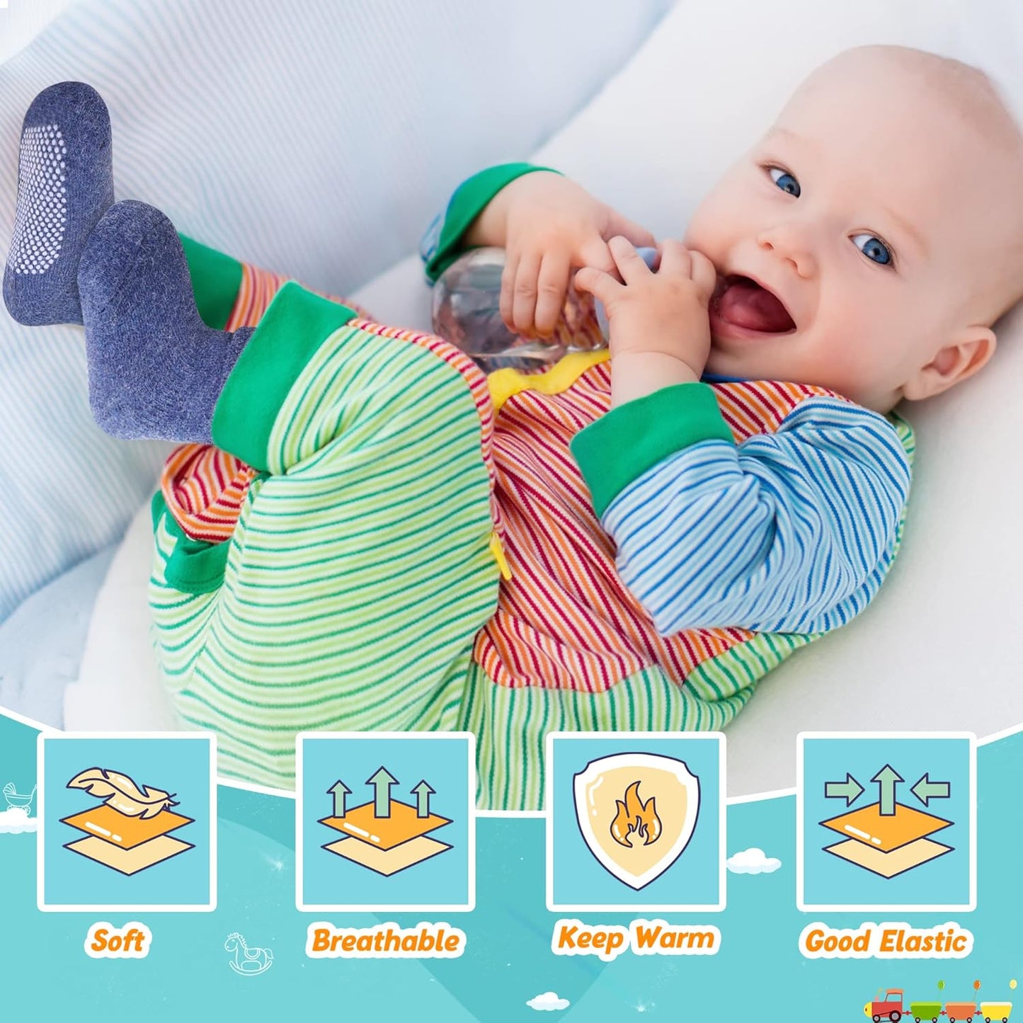 Baby Wool Grip Sock Soft Winter Warm