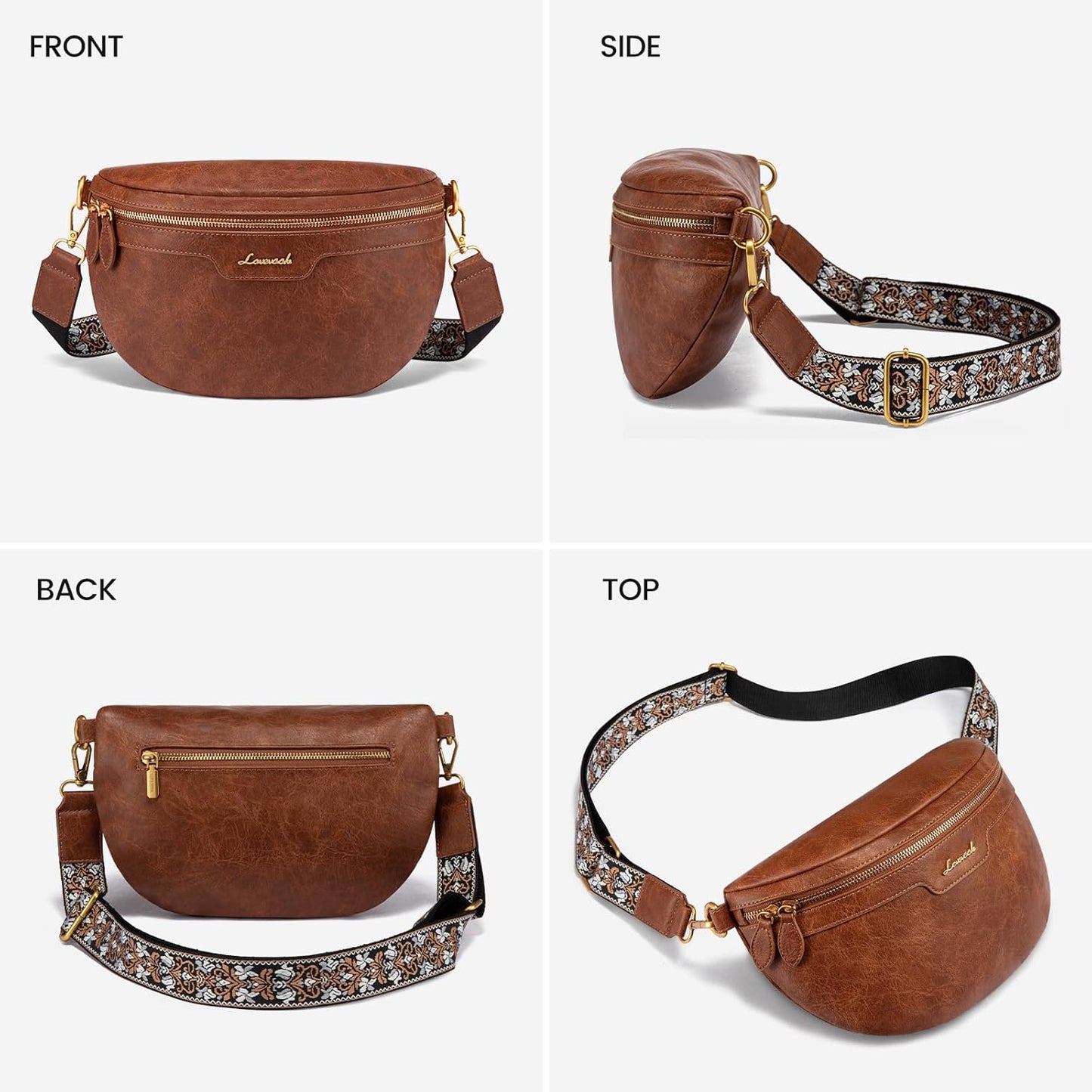 Fanny Packs for Women Cross Body, Vegan