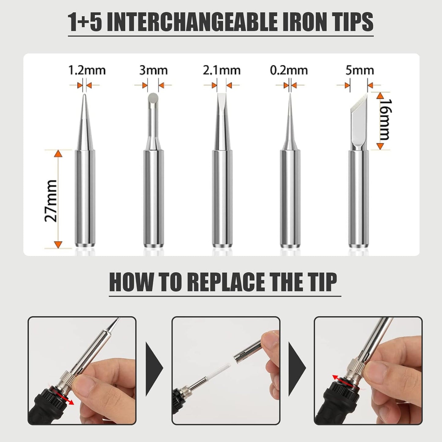 Soldering Iron Kit, 60W Soldering Iron