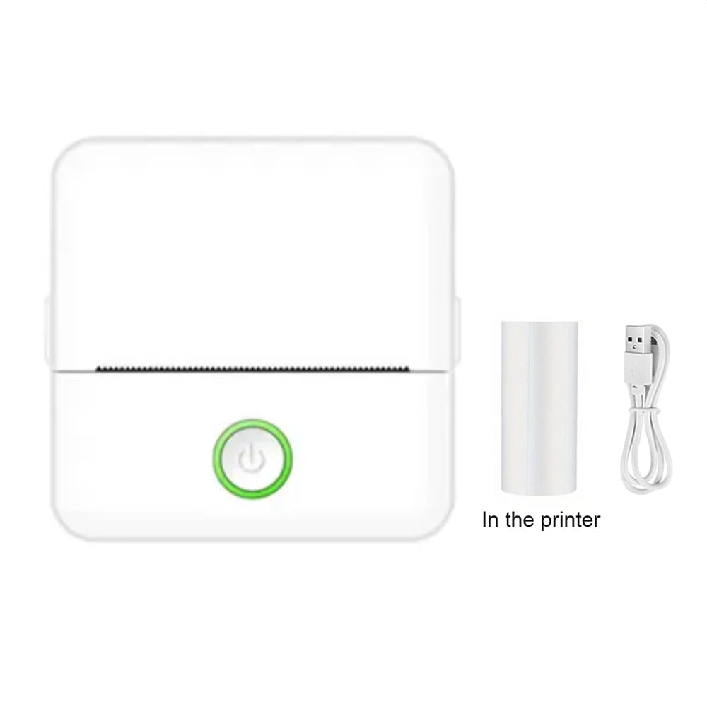 Mini Bluetooth Thermal Printer – Inkless Portable Photo & Sticker Label Machine