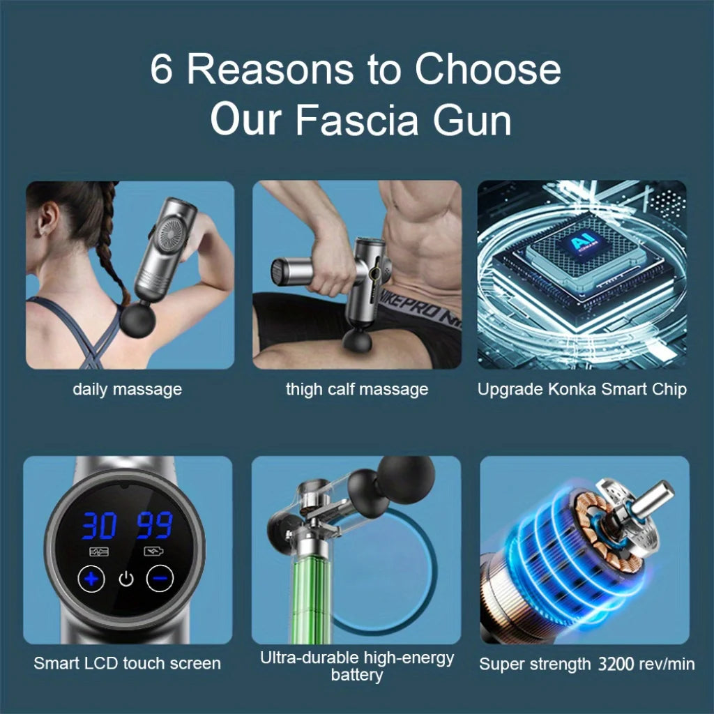 Portable Fascia Massage Gun – Deep Muscle Relief