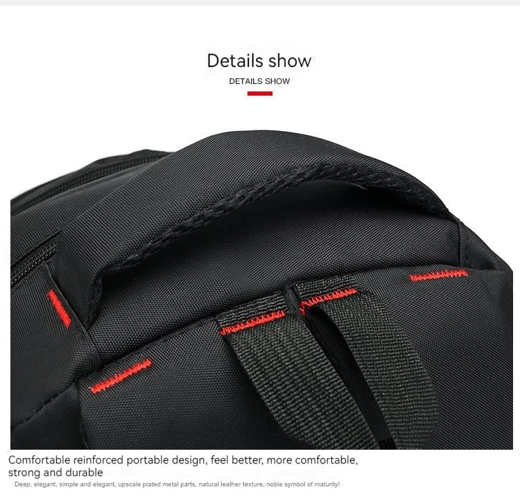 Close-up of the large capacity fashion backpack showcasing its durable material and comfortable shoulder straps.