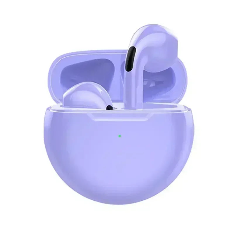 π₯ Pro 6 TWS Wireless Earbuds β Noise-Cancelling Power with Built-In Mic | Seamless Bluetooth Headset for iPhone & Android π₯