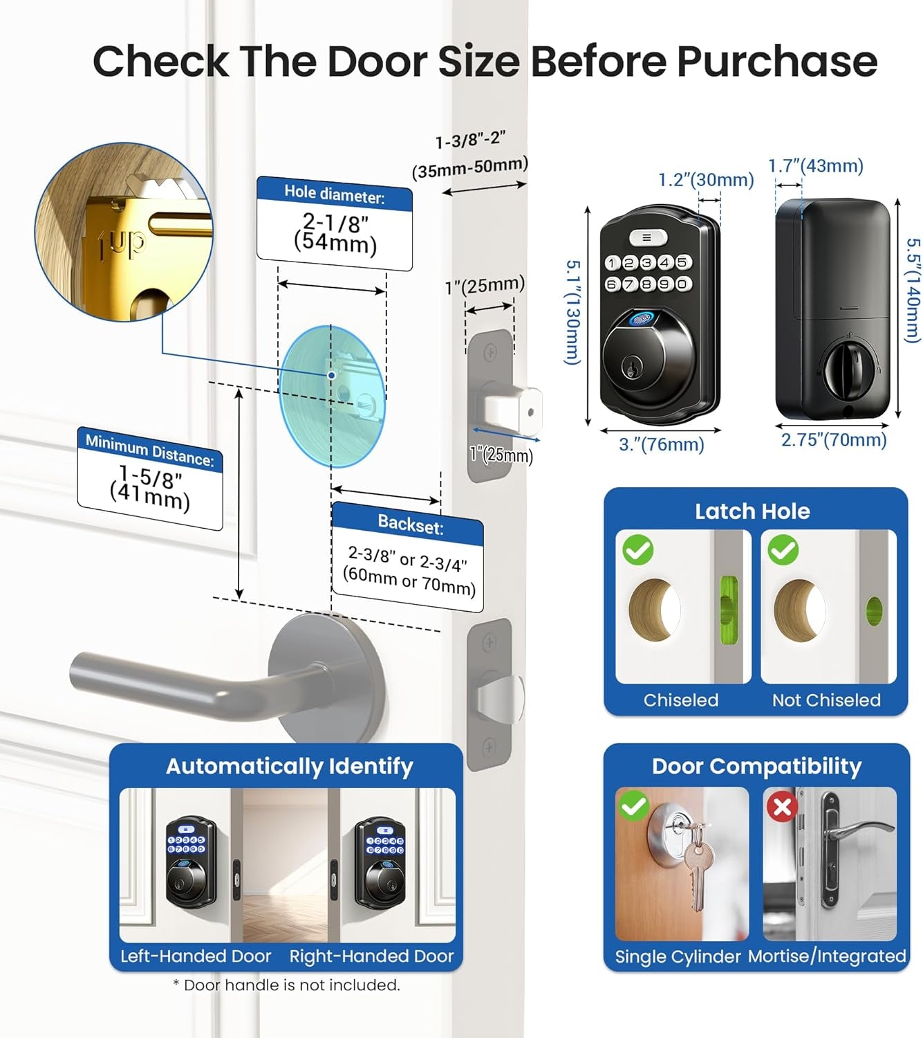 KS02A Fingerprint Keyless Entry Door Lock
