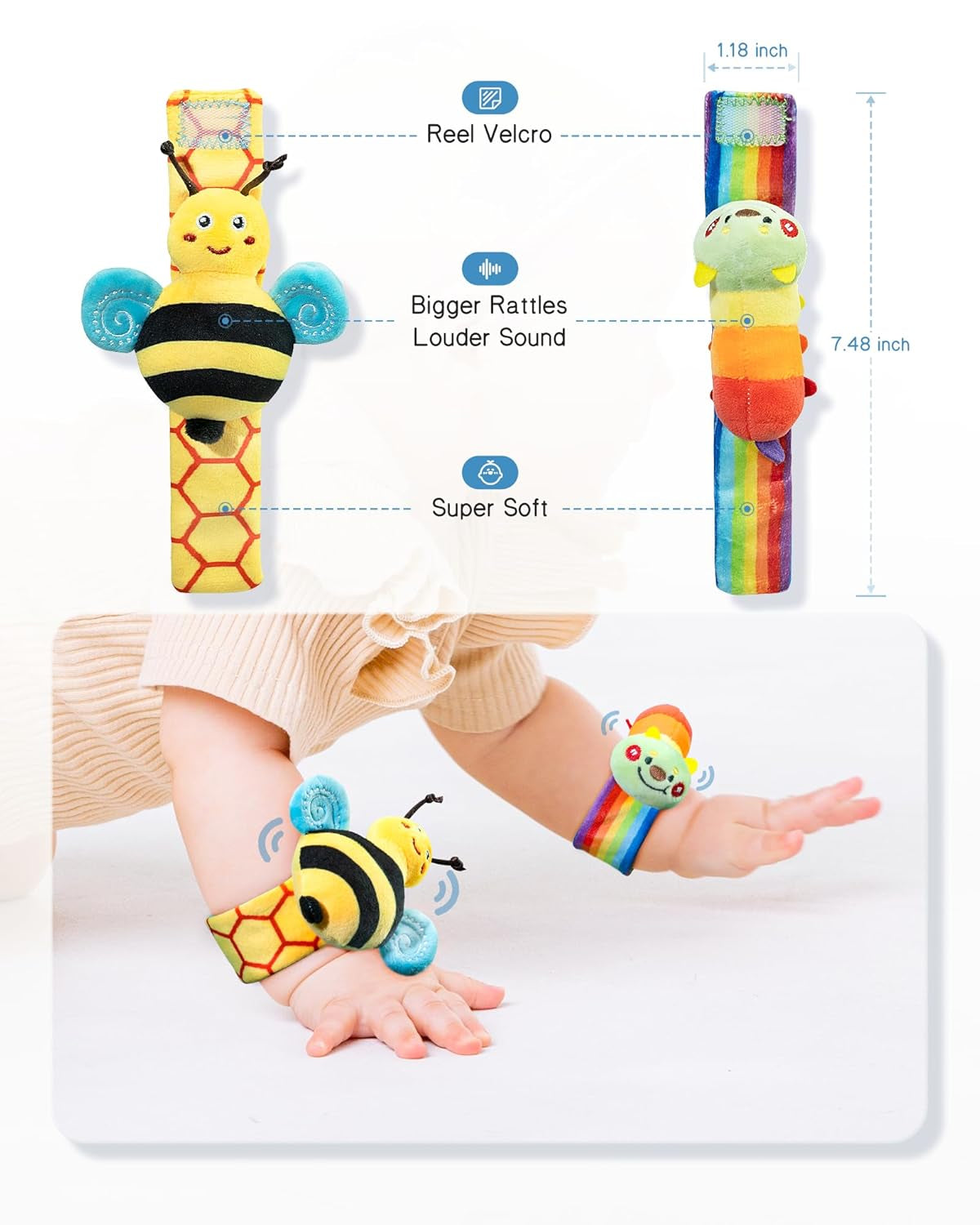 Baby Wrist Rattle Socks and Foot Set