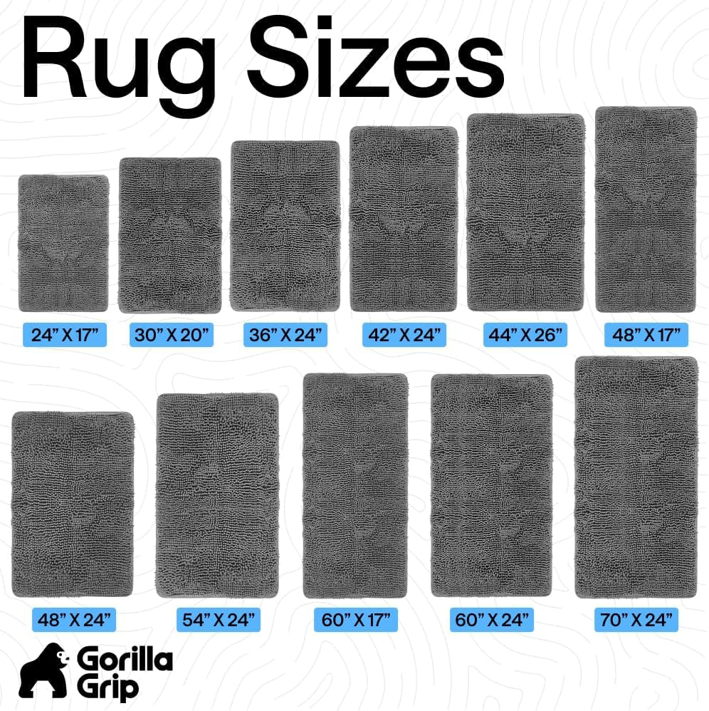 GORILLA GRIP Bath Rug Mat, Thick Soft