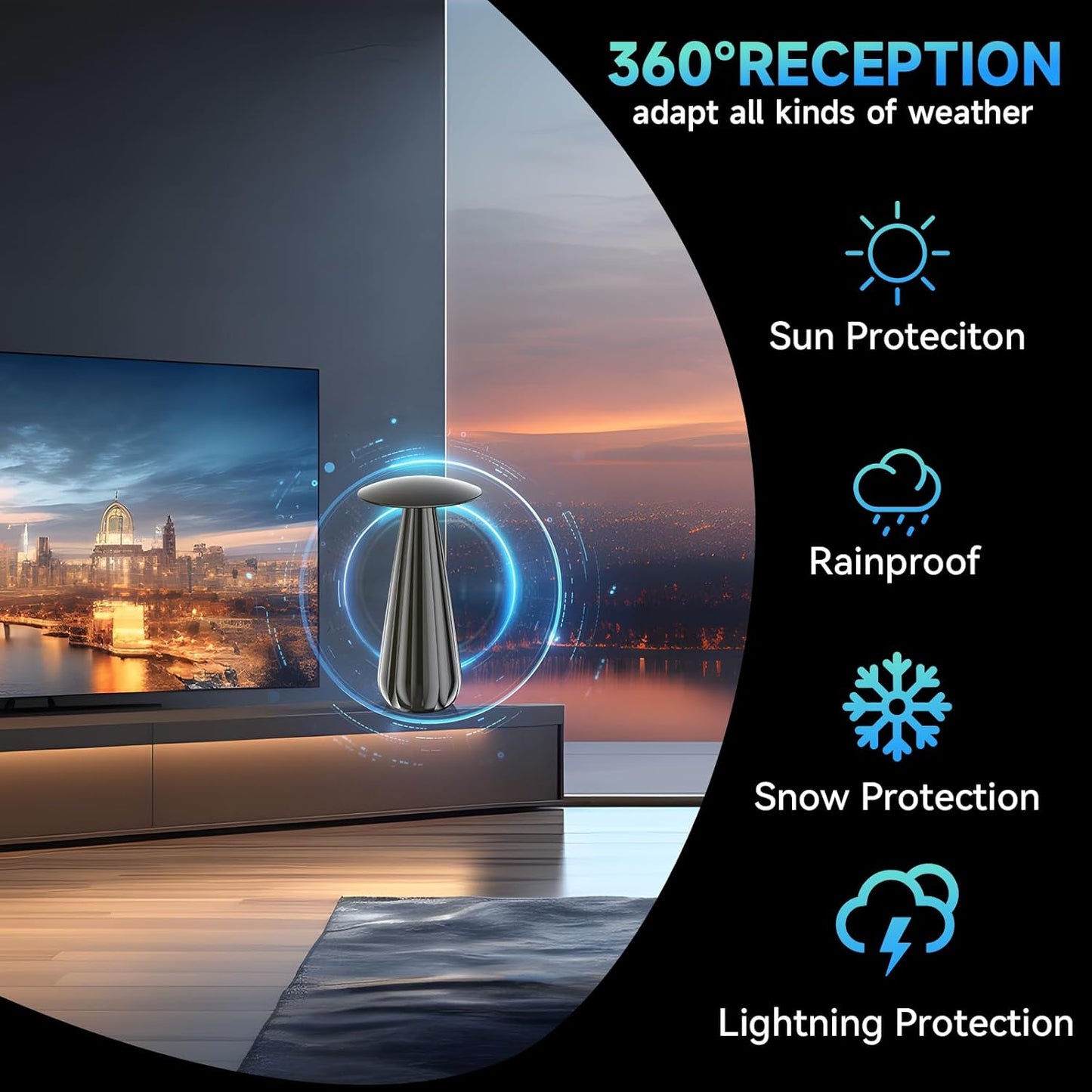 3600+ Miles Range TV Antenna Indoor 2026