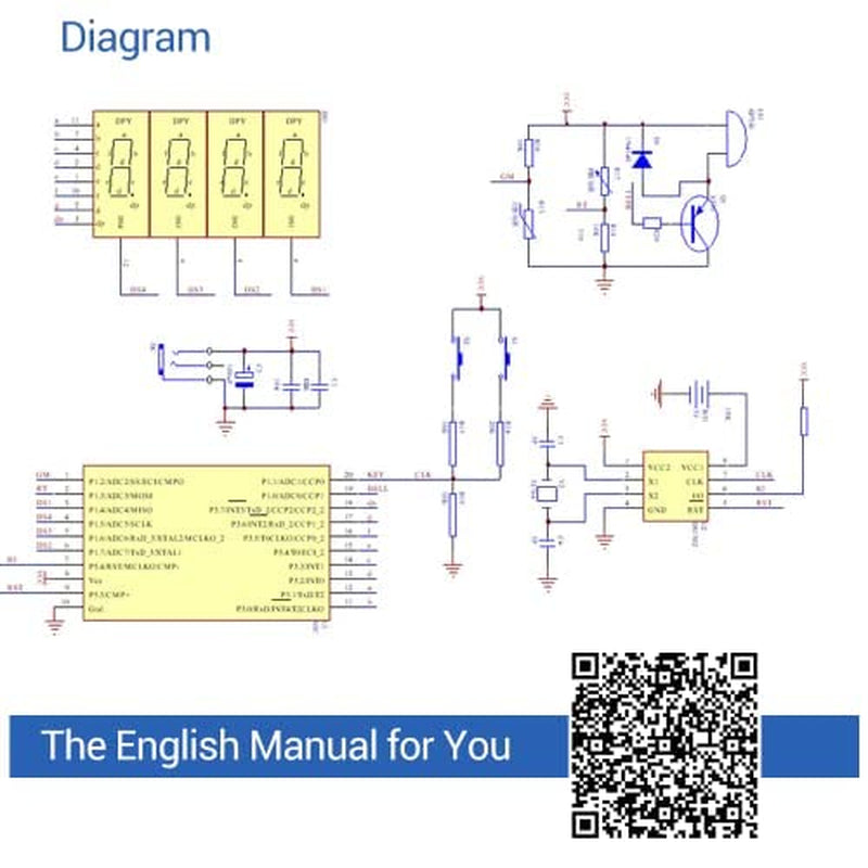 4Digit DIY Digital Clock Kit and Acrylic