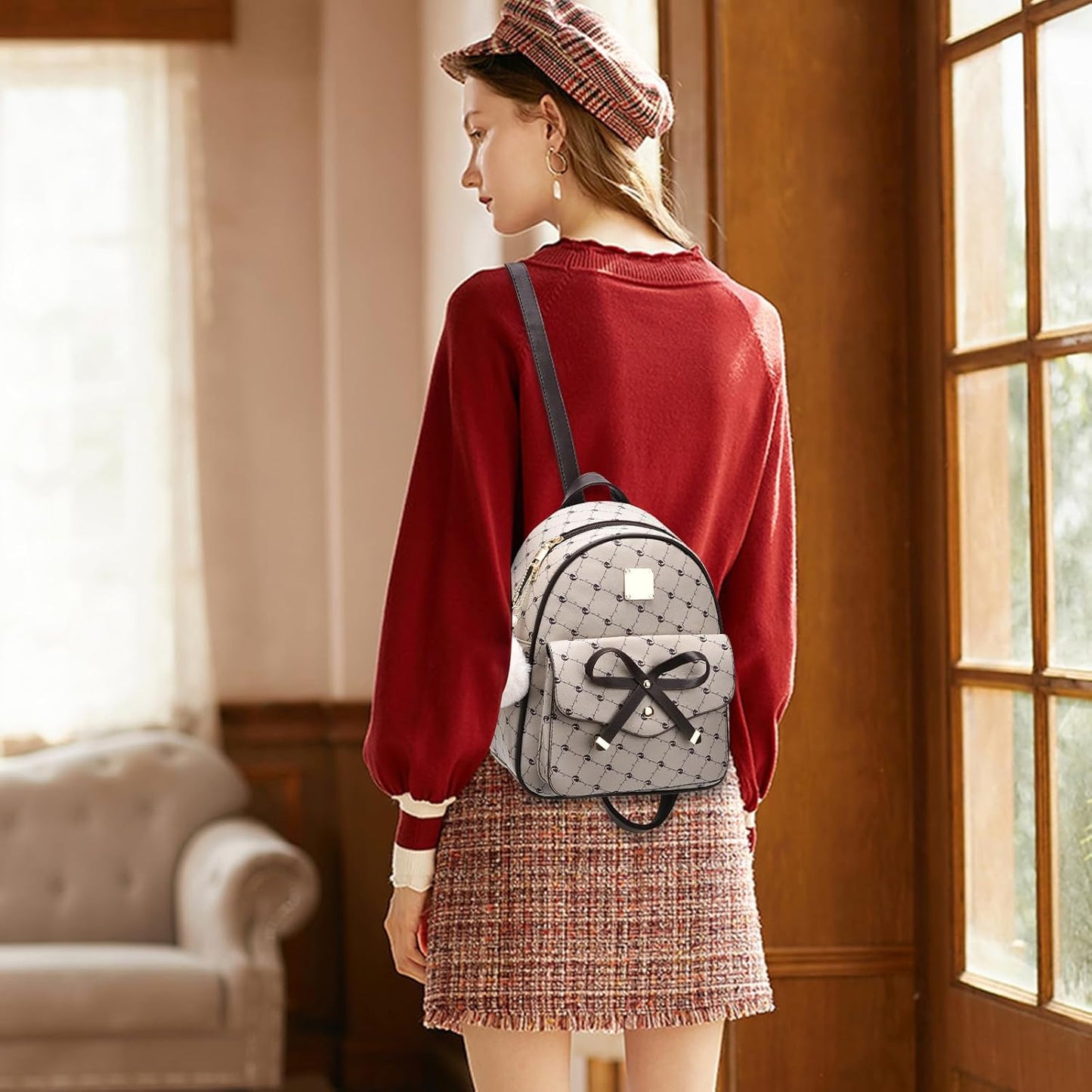 Girls Bowknot 3-Pieces Fahsion Leather