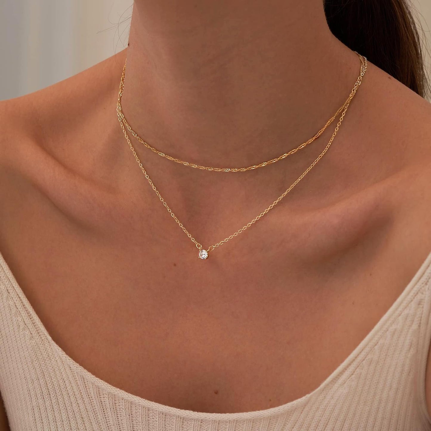 Dainty 14K Gold Plated/Silver Cubic