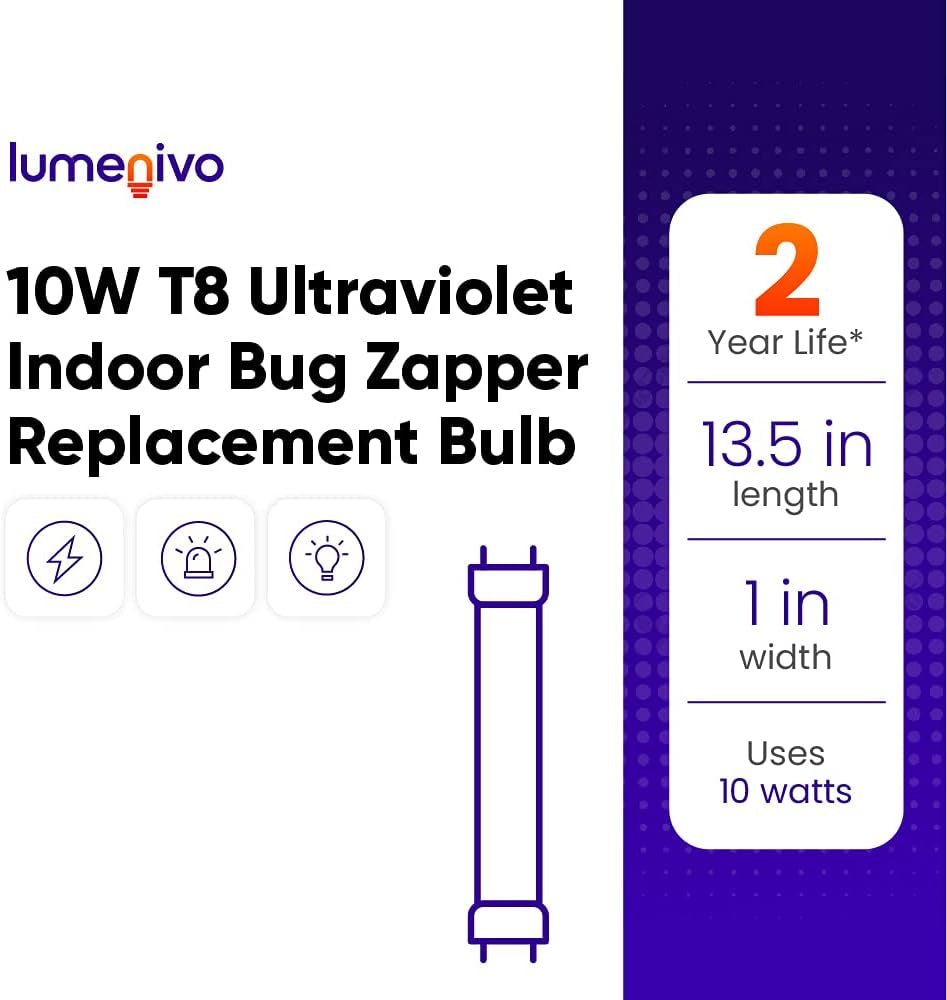 F10T8/BL Bug Zapper Light Bulbs 10 Watt