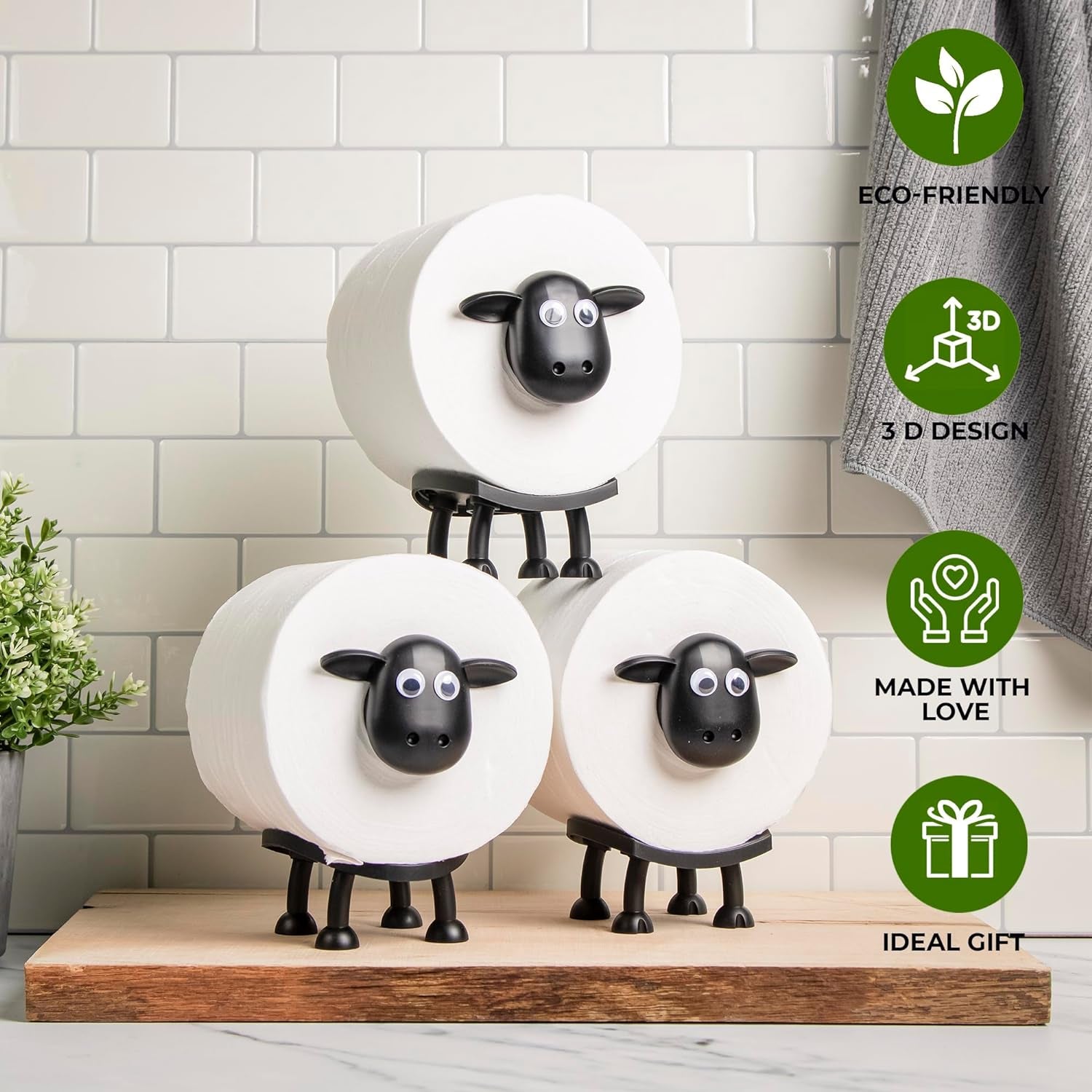 Sheep Toilet Roll Holder, Free Standing 