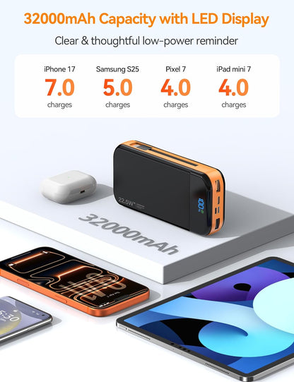 Portable Charger Power Bank Built-In