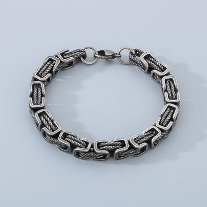 Retro Byzantine Steel Bracelet