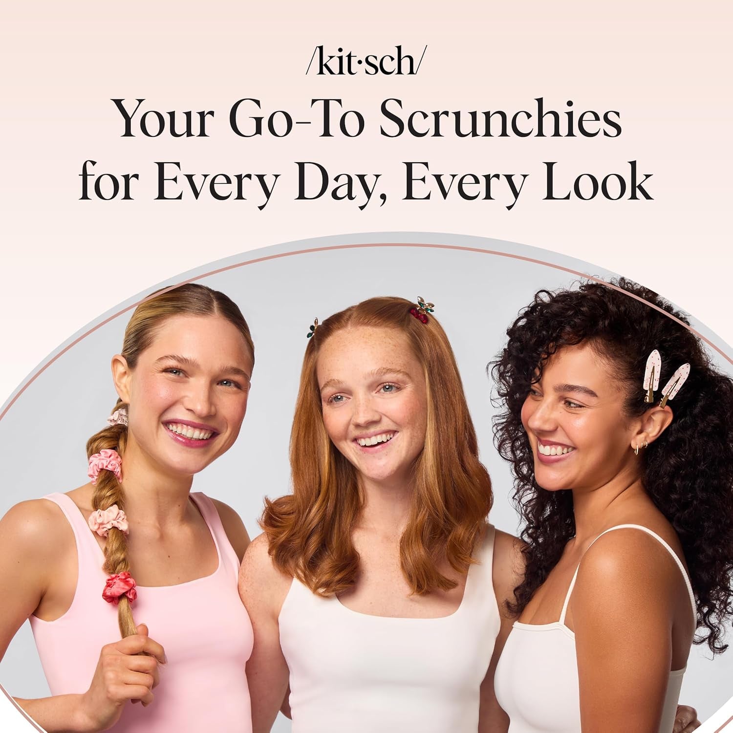 Ultra-Petite Satin Scrunchies for Women 