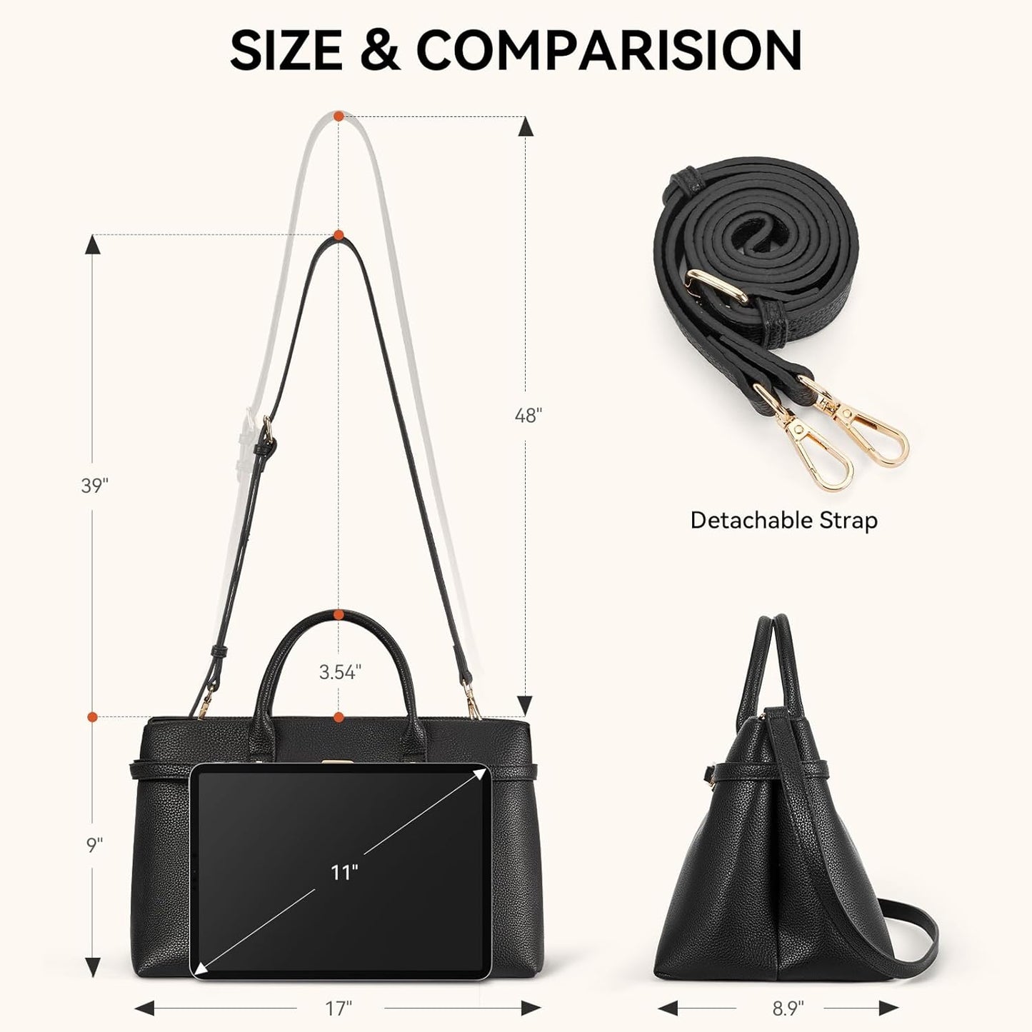 Vegan Leather Purse for Women Top Handle