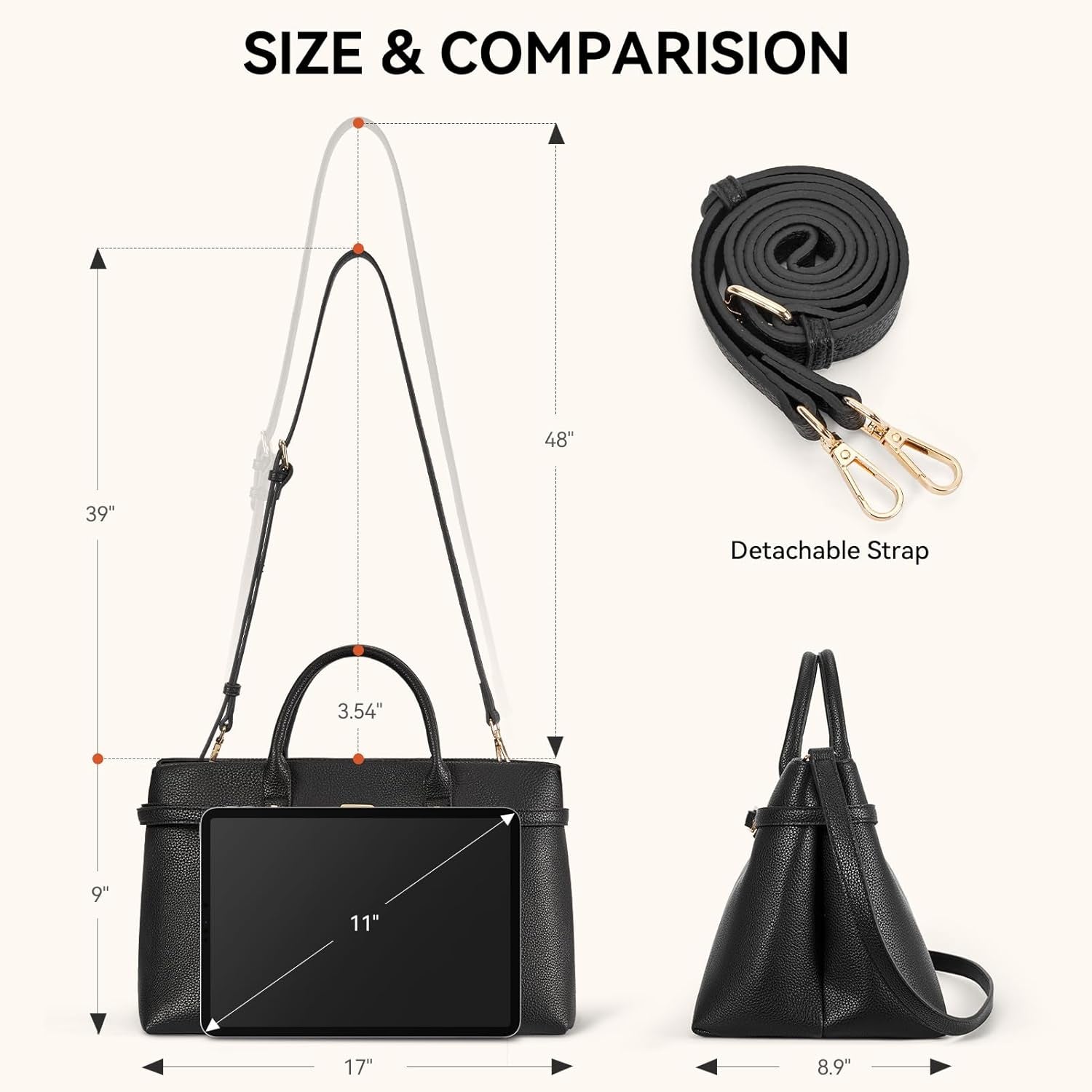 Vegan Leather Purse for Women Top Handle