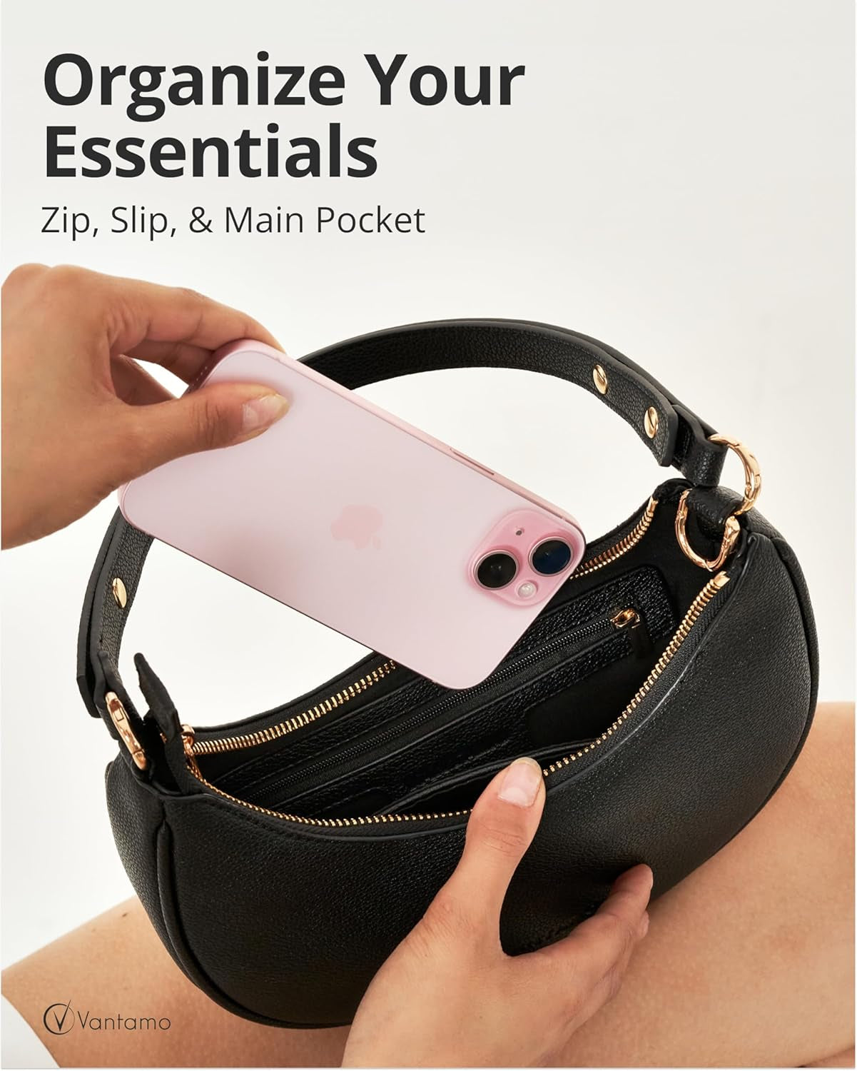 Crescent Bags for Women with RFID 