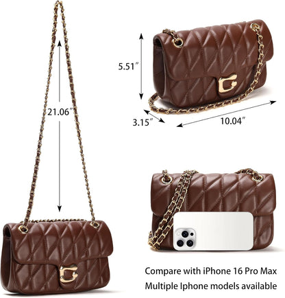 Quilted Crossbody Purse for Women Trendy