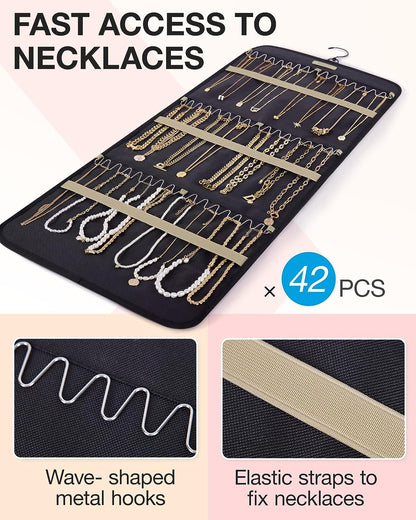 Hanging Jewelry Organizer Storage Roll
