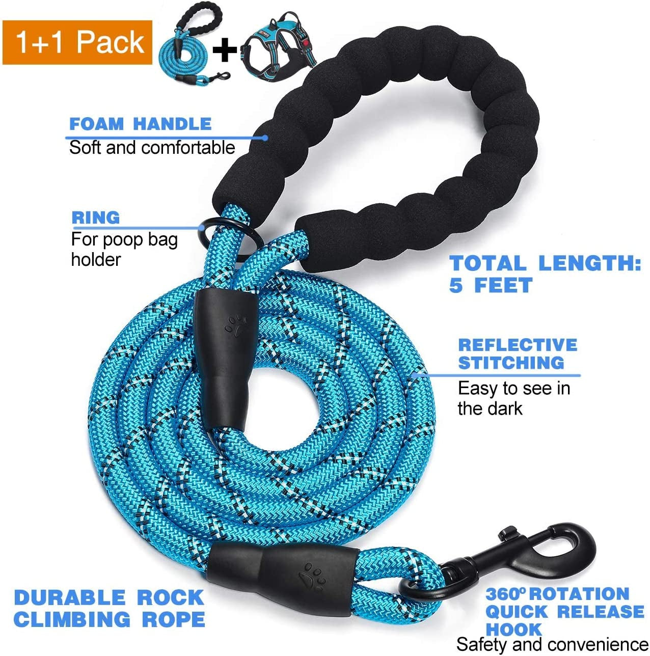 NoPull Dog Harness Adjustable Reflective