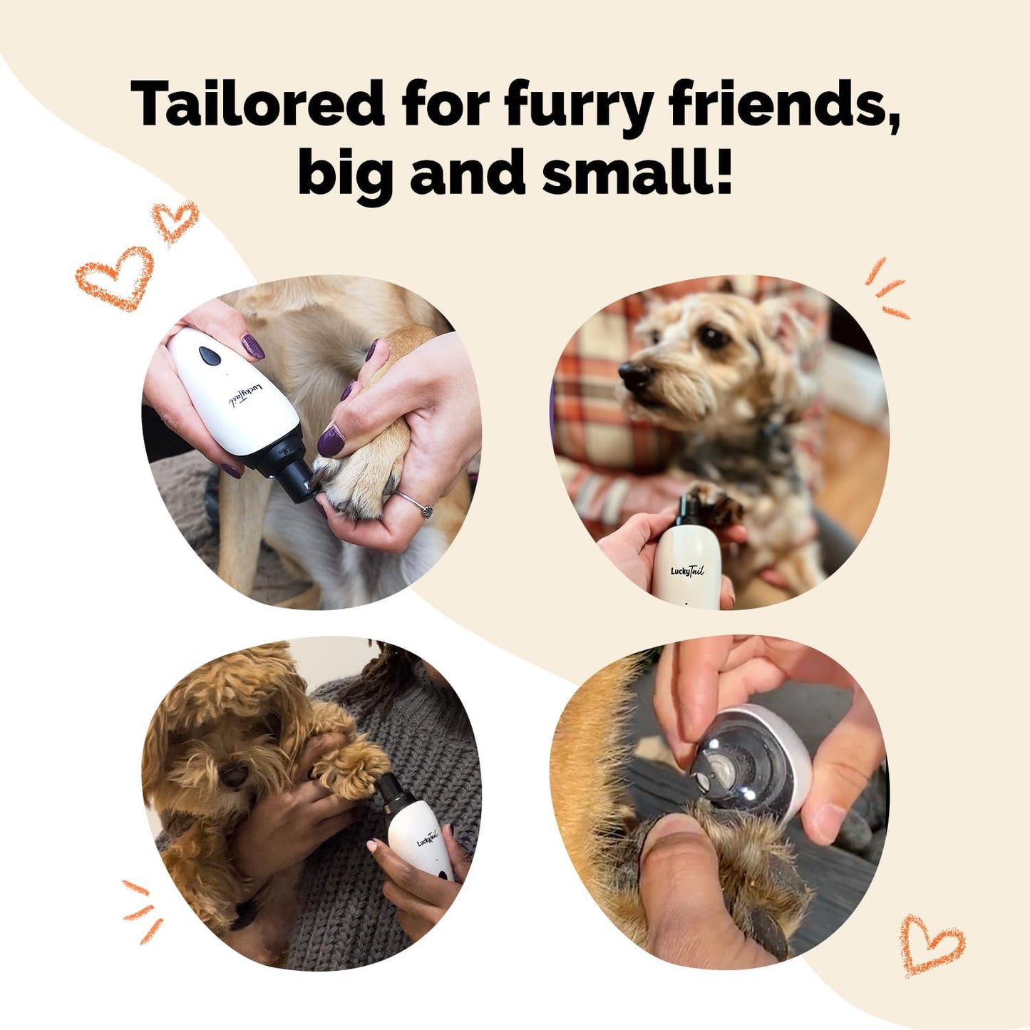 Luckytail Pet Nail Grinder for Dogs
