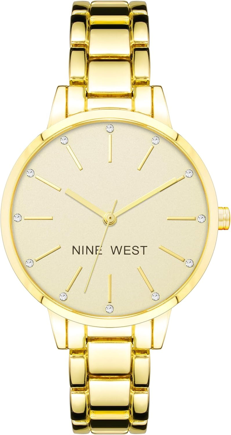 Women'S Crystal Accented Bracelet Watch.