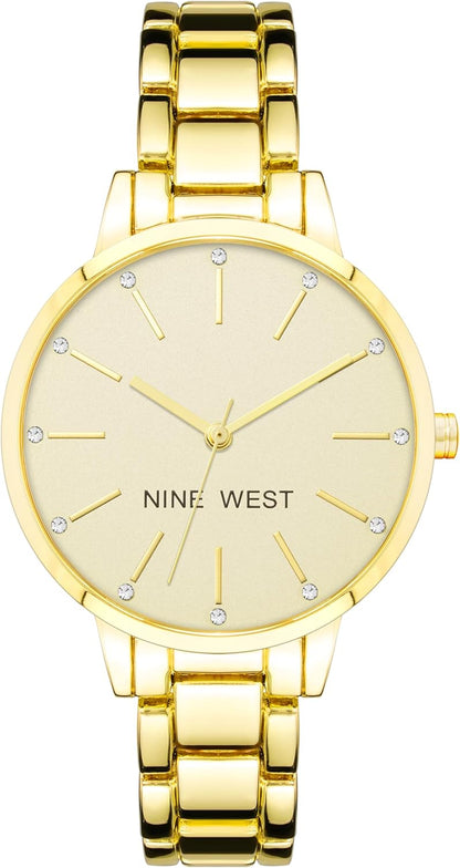 Women'S Crystal Accented Bracelet Watch.