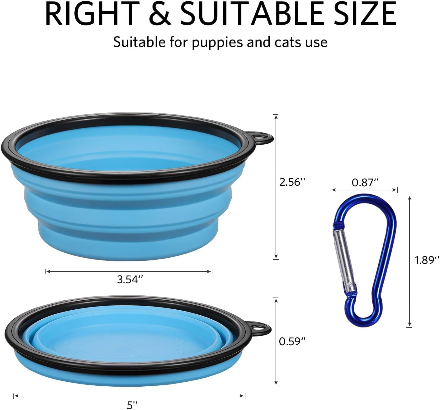 Collapsible Dog Bowl for Travel (12Oz)