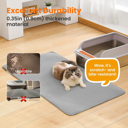 Jumbo Cat Litter Mat 46X26 Inches Double
