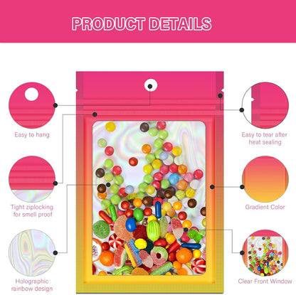 100 Holographic Gradient Mylar Bags