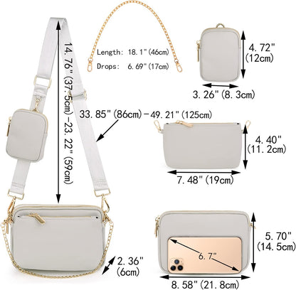 Small Crossbody Bags for Women 3 in 1