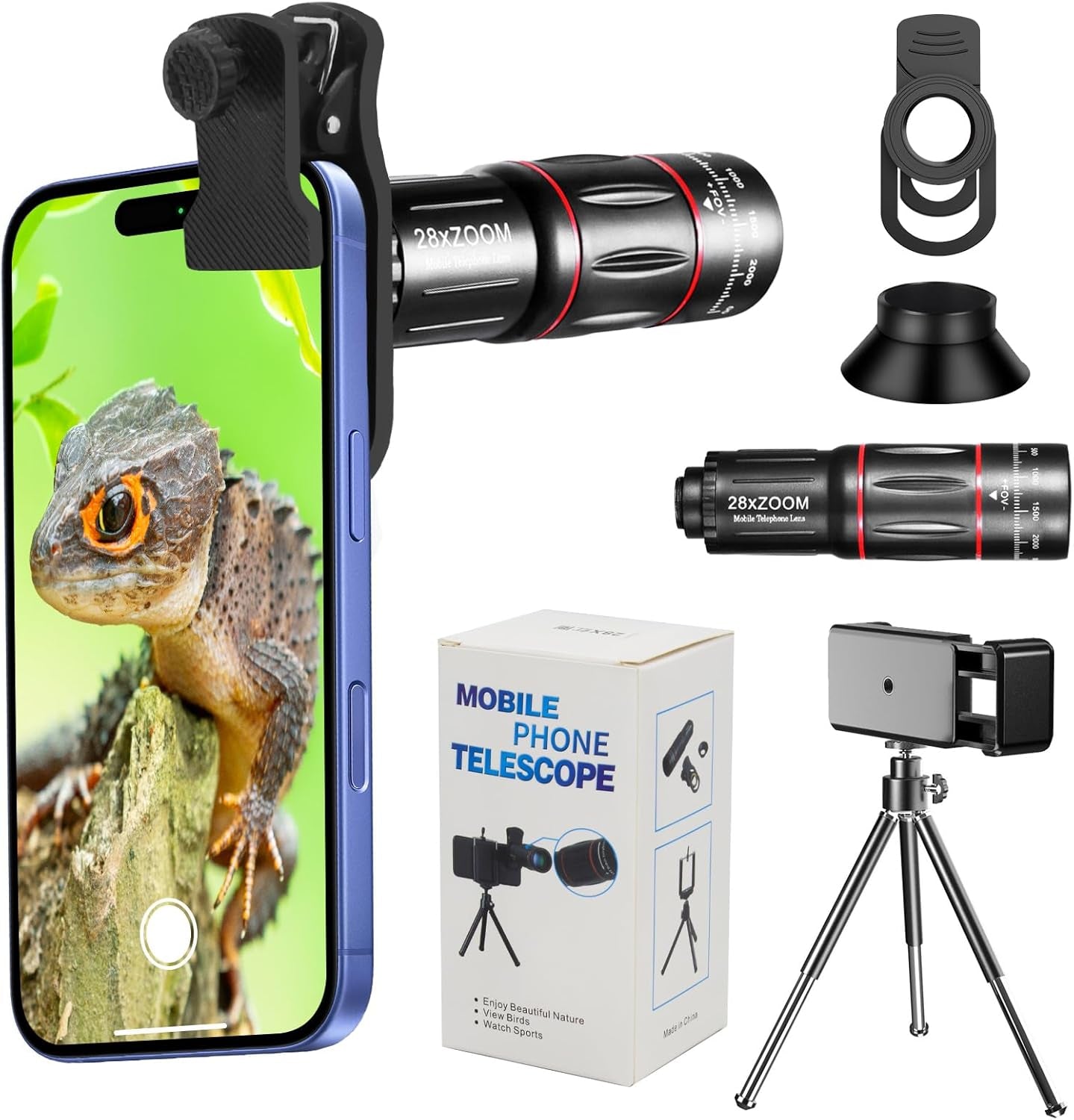 Phone Camera Lens Kit 28X Telephoto Lens