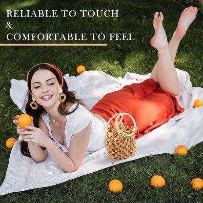 Mini Clutch Tote Handbag 2 Pairs Rattan 