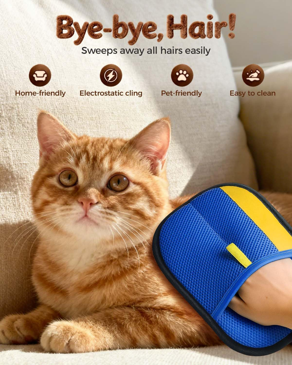Pet Hair Removal Glove,Upgraded Thick