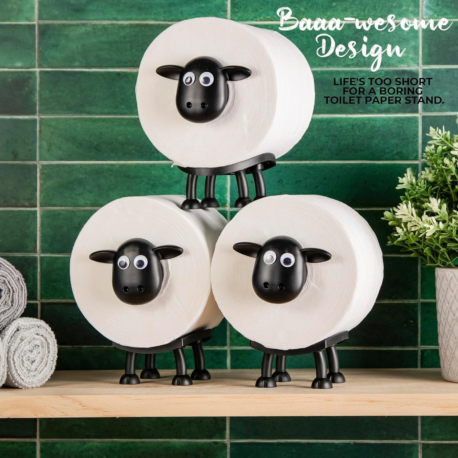 Sheep Toilet Roll Holder, Free Standing 