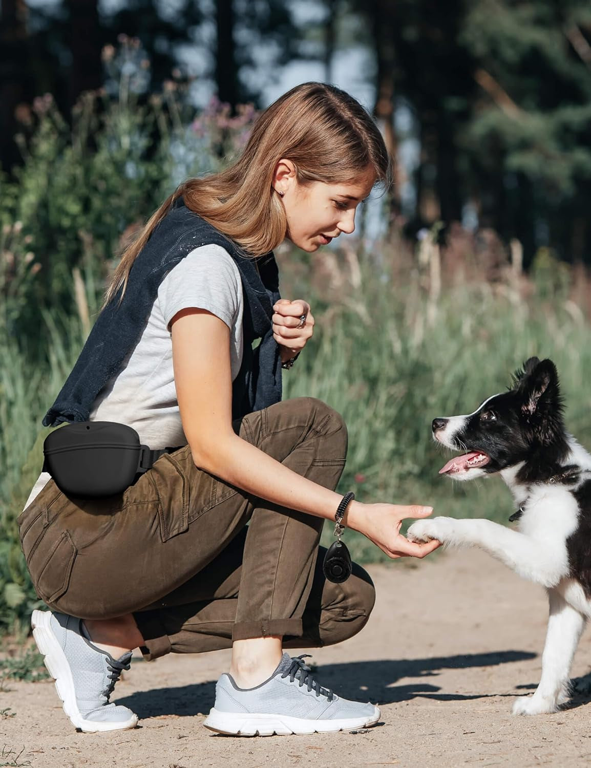 Dog Treat Pouch with Training Clicker
