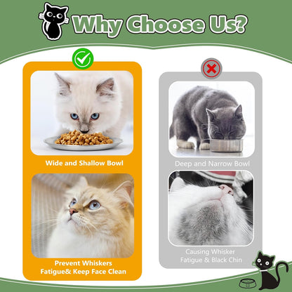 4-Pack Stainless Steel Cat Food Bowls