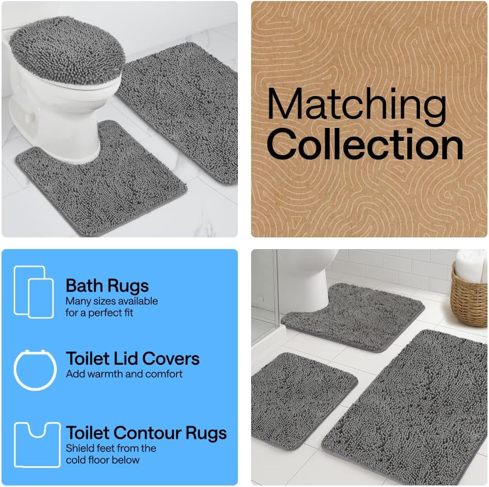 GORILLA GRIP Bath Rug Mat, Thick Soft